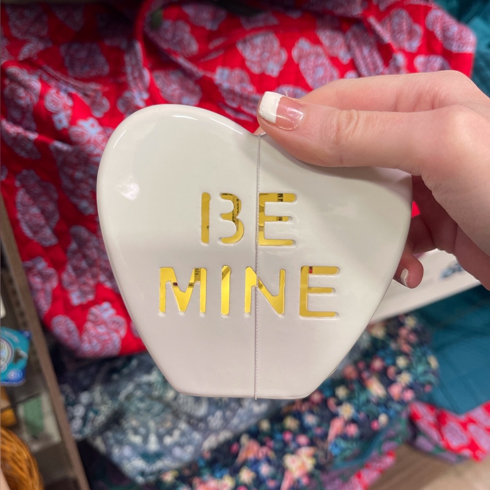 New LED White Ceramic Heart Be Mine Decoration Valentine’s Day